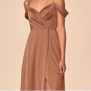 Azazie ocean bronzer bridesmaid dress